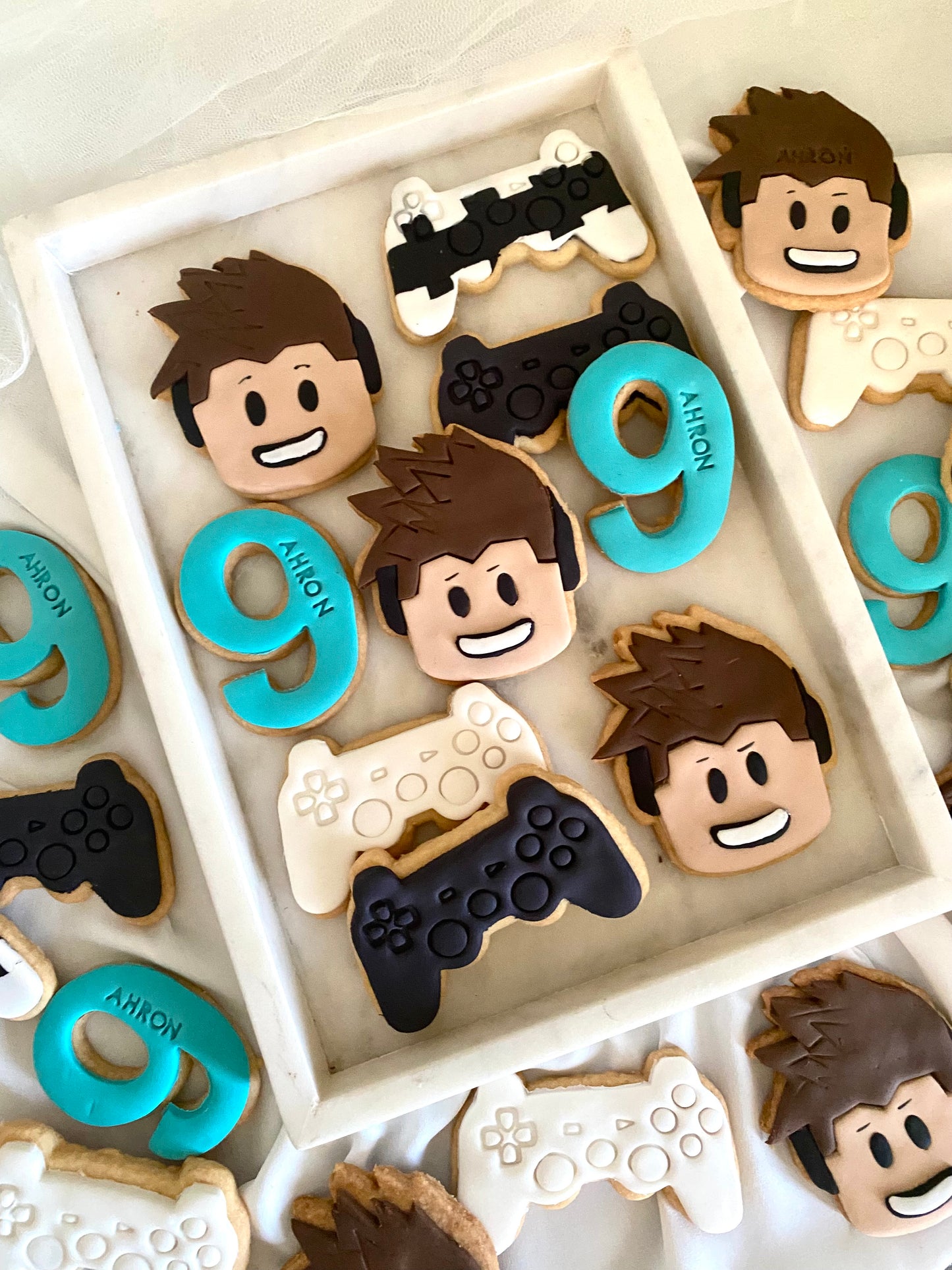 Custom kids party/ kids character cookies
