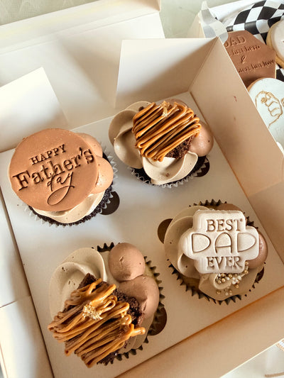 Fathers Day pack of 4 cupcakes