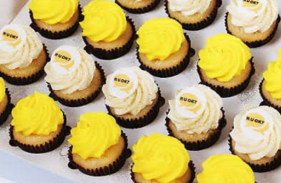 R U OK mini cupcakes