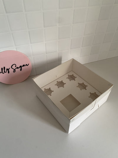 White Bento Cake Box 10x10x5"