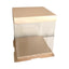 Gold Clear Tall Acrylic Cake Box - 8x8x6