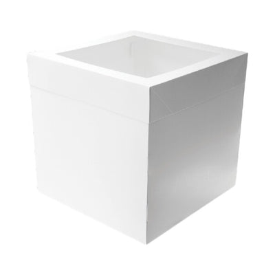 Cake Box Top Window - 8” TALL WHITE 8x8x12”